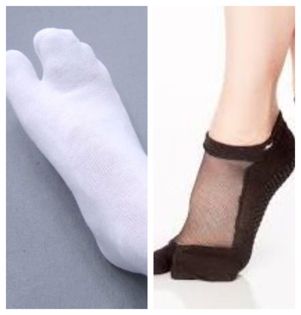 Split toe socks
