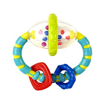 Bright Starts Grab and Spin Rattle Sensory Chew Toys