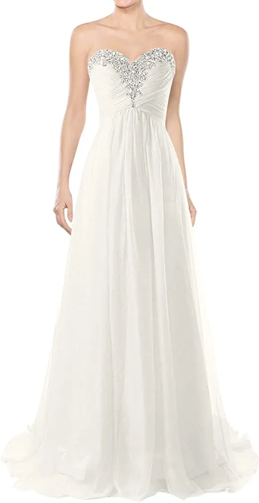 JAEDEN Wedding Dress Beach Bridal Dress Chiffon Wedding Gown