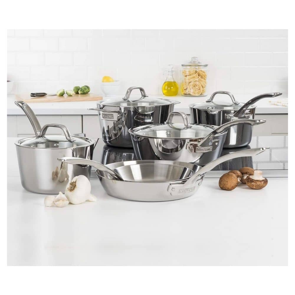 Viking Contemporary 3-Ply Stainless Steel Cookware Set