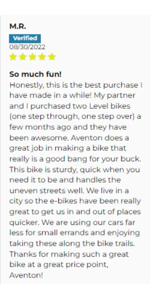 Aventon Level.2 Customer Reviews 3
